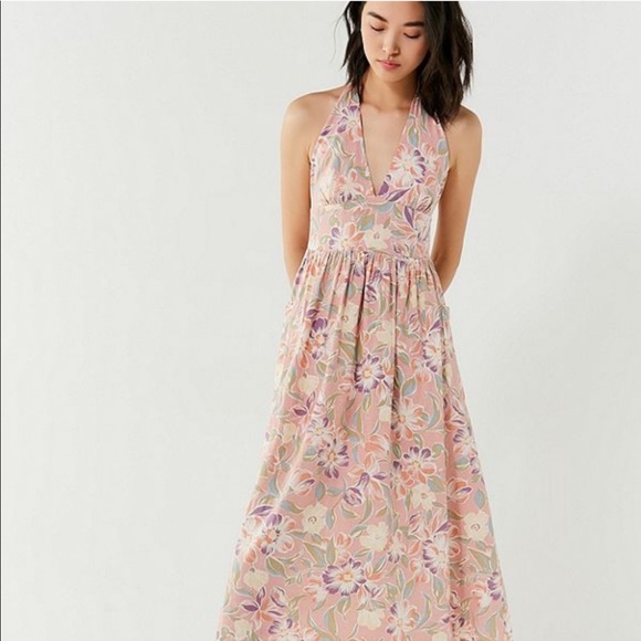 Urban Outfitters Dresses & Skirts - URBAN OUTFITTERS | Betsey Linen Halter Midi Dress